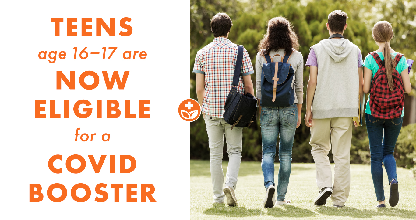 Teens Age 16-17 Now Eligible for a COVID Booster