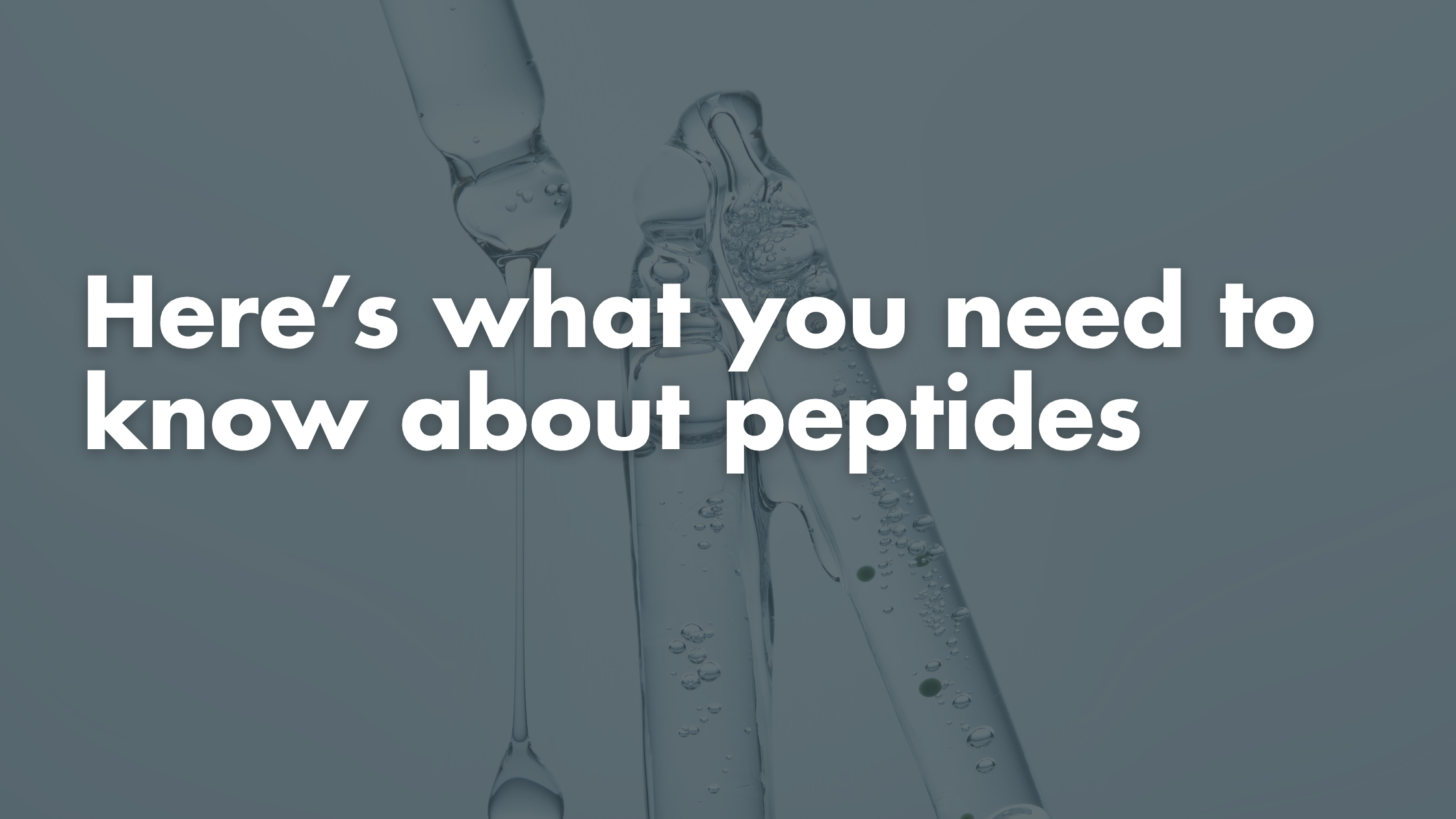 What Are Peptides? A Clinical Overview (Without the Hype)